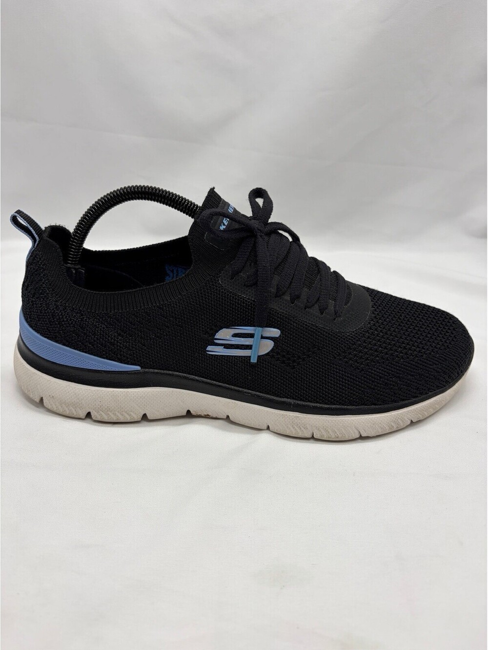 Sketchers Memory Foam Black Blue every Day, Tennis Shoes 9.5;150122W